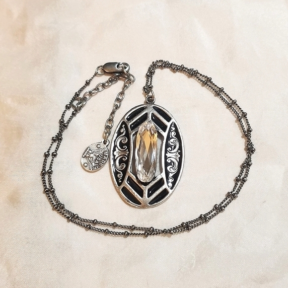 VTG Anne Koplik Designs Deco Style Crystal Necklace - Picture 5 of 5